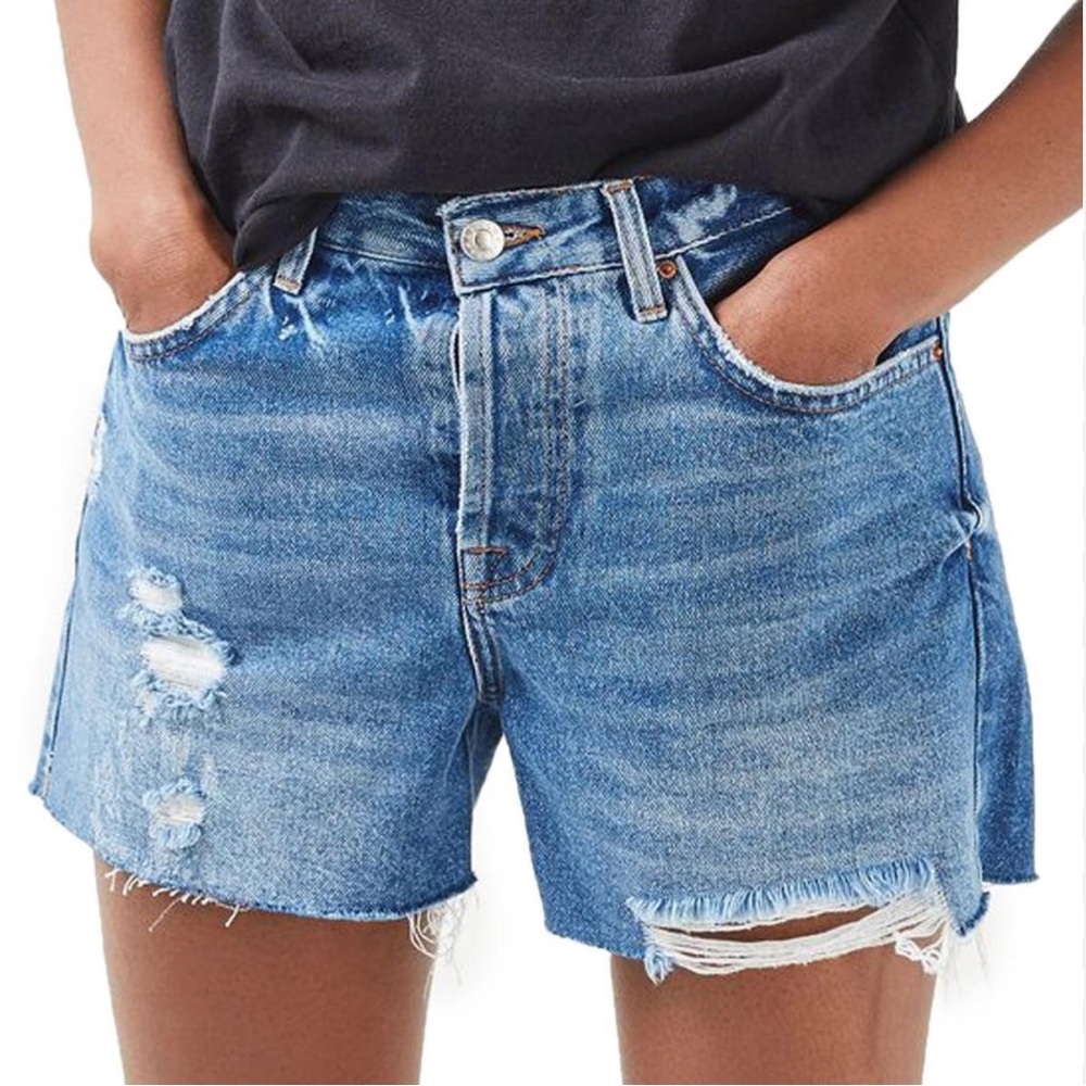 TopShop Ashley Moto Boyfriend Short Size 8US